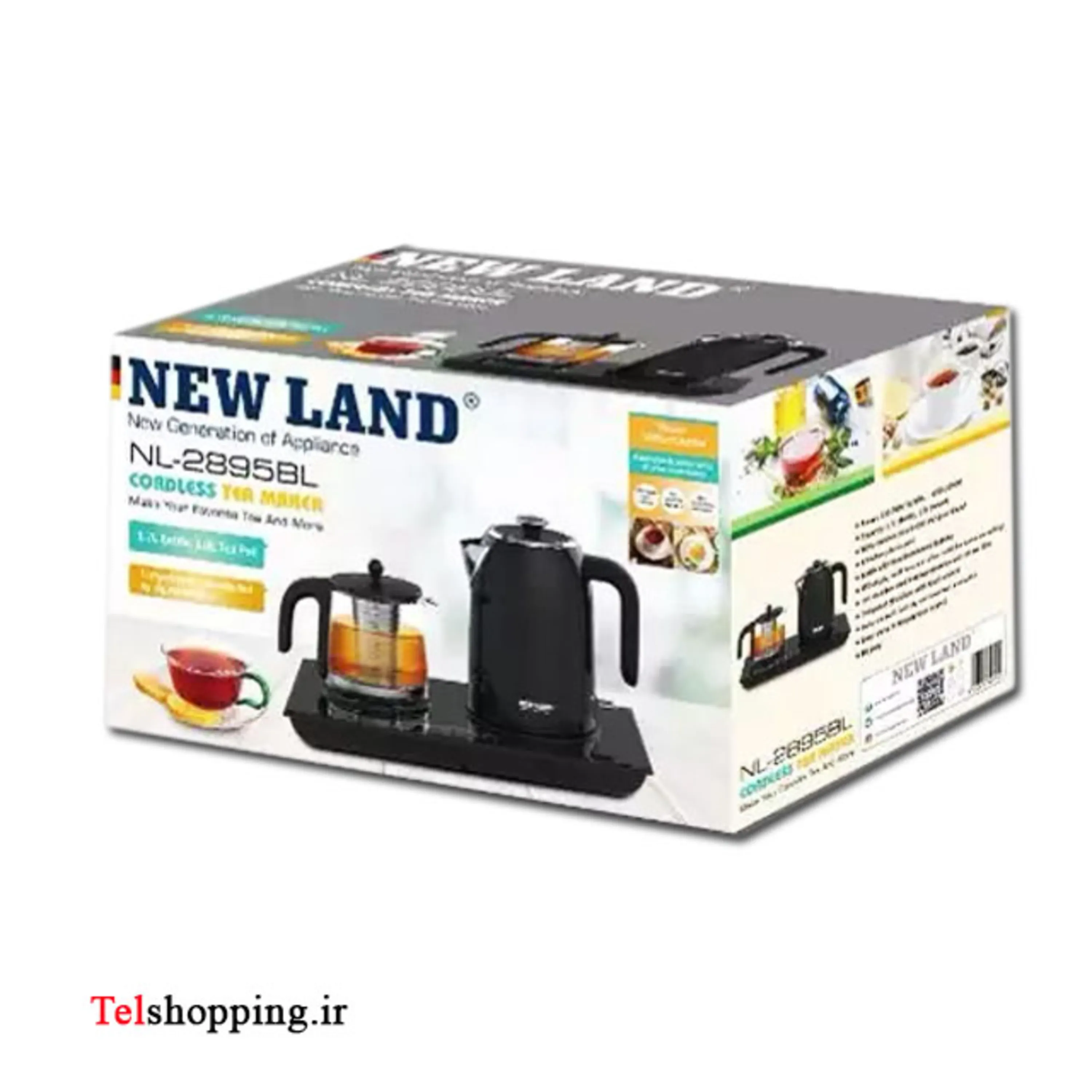 چای ساز کنار همی استیل نیولند مدل 2895BL